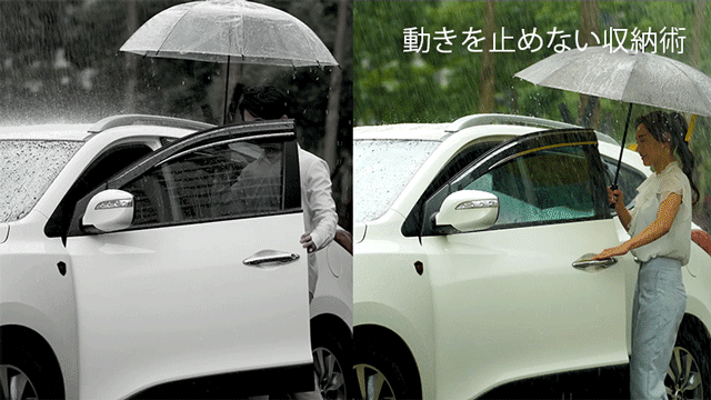 レバー1つで1秒収納 雨天に車に乗る時も便利な究極の 全自動収納逆さま傘 未来ガジェット レバー1つで1秒収納 雨天に車に乗る時も便利な究極の 全自動収納逆さま傘 未来ガジェット