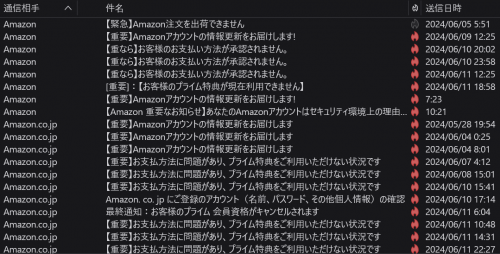 Amazon詐欺メール